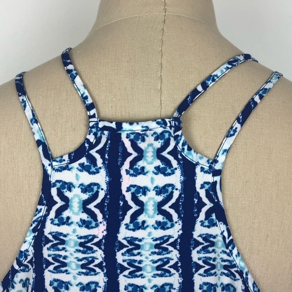Blue Printed Tank Top - Picture 4 of 4